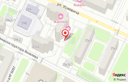 Автошкола, МГТУ им. Баумана на улице Усиевича на карте