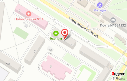 Салон Оптика плюс на Комсомольской на карте