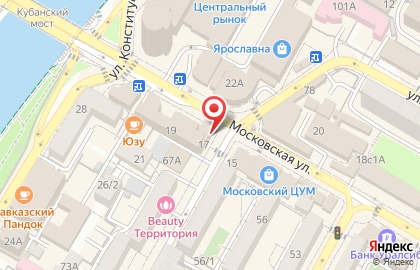 Микрокредитная компания Деньги в руки в Центральном районе на карте