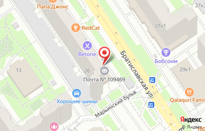 TEZ TOUR на Братиславской улице на карте