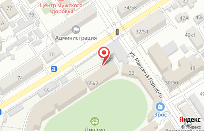 Стадион Динамо в Барнауле на карте