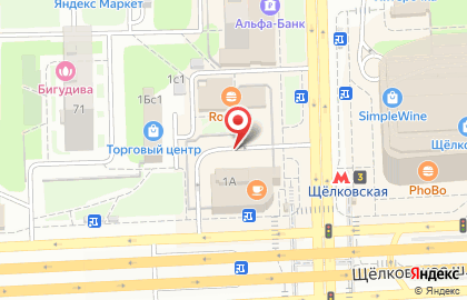 Л'этуаль на Щёлковской на карте