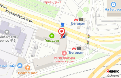 Фирменный магазин У Палыча на Хорошёвском шоссе на карте