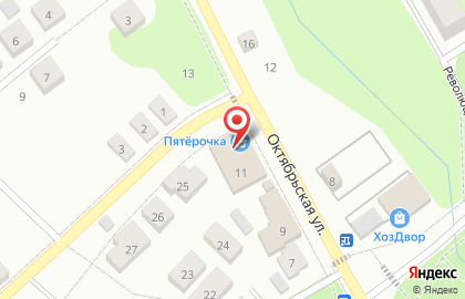 Супермаркет Пятёрочка на Октябрьской улице на карте