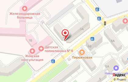 Городская поликлиника №6 на Комсомольской улице, 3а на карте