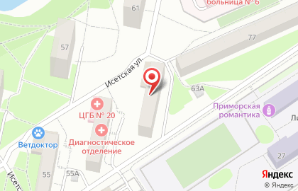 Участковый пункт полиции МВД России по Свердловской области на Профсоюзной улице на карте