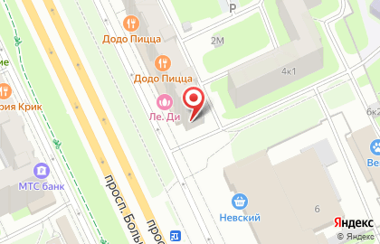 Пиццерия Додо Пицца на проспекте Большевиков на карте