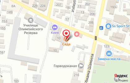 Гостиница Киев в Хасавюрте на карте