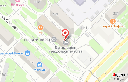 Аттестационный центр-безопасность труда на улице Суворова на карте