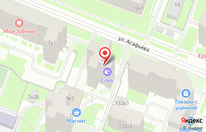 Служба экспресс-доставки Сдэк на улице Асафьева на карте