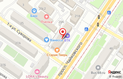 Ямщик на проспекте Чайковского на карте