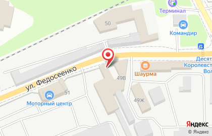 Торговая компания Автоснабженец на улице Федосеенко на карте