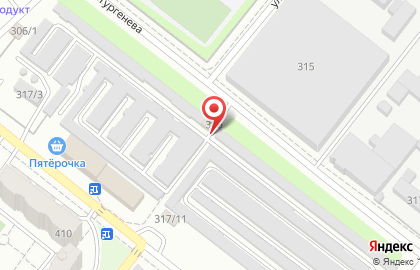 Гаражный кооператив №28 на улице Тургенева на карте