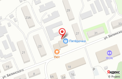 Супермаркет Пятёрочка на улице Белинского на карте