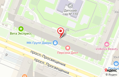 Компания МК-Групп на проспекте Просвещения на карте