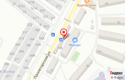 Супермаркет цифровой и бытовой техники DNS на Пролетарской улице на карте