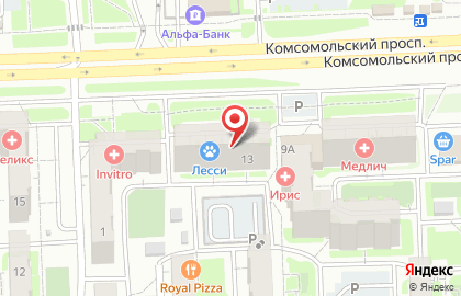 Магазин интимной культуры Эросеть на Комсомольском проспекте на карте