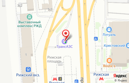 Автосервис Shell на Рижской площади на карте