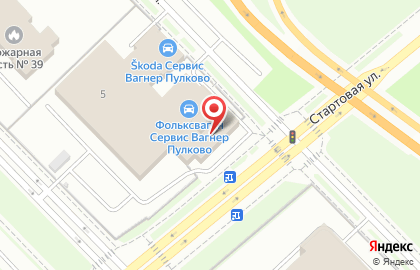 Автосервис Фольксваген Центр Пулково на Стартовой улице на карте