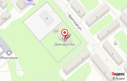 Комплексный центр социального обслуживания населения на Братской улице на карте