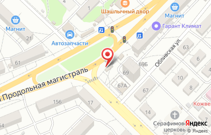Магазин фруктов и овощей в Тракторозаводском районе на карте
