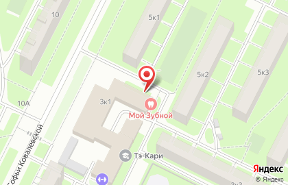 Мастерская по ремонту одежды на улице Софьи Ковалевской на карте