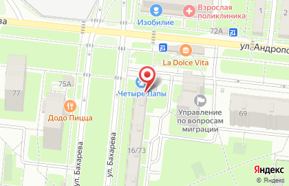 Пункт приема батареек Мегаполисресурс на улице Андропова на карте