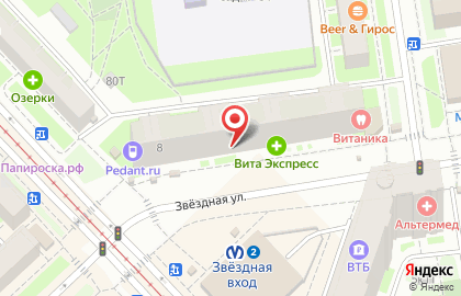 Кафе-кондитерская Север-Метрополь в Московском районе на карте