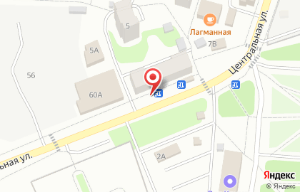 Киоск по продаже хлебобулочных изделий на Центральной улице на карте