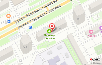 Парикмахерская в Кургане на карте