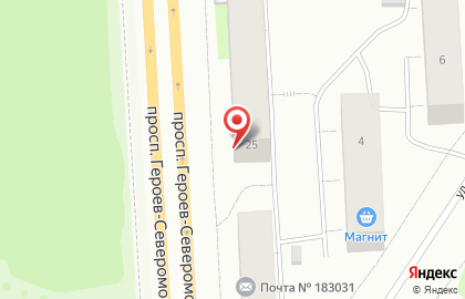 Кафе три Соуса в Мурманске на карте