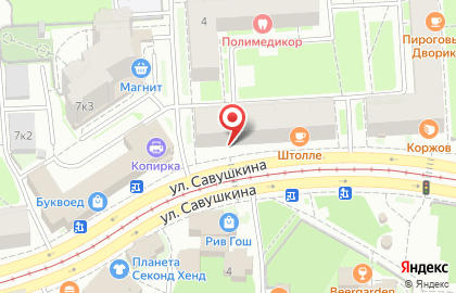 Магазин обуви Калевала в Санкт-Петербурге на карте