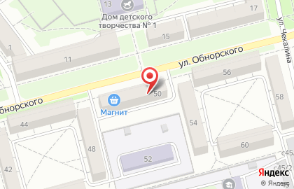 Супермаркет Экономька на улице Обнорского на карте