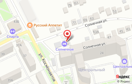 Гостиница Солнечная на Солнечной улице на карте