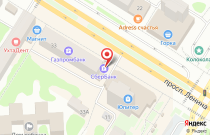 Терминал СберБанк на проспекте Ленина на карте