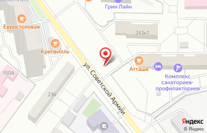 Мастерская по ремонту и пошиву обуви на улице Советской Армии на карте