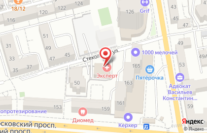 ООО "САМОЁ" на Стекольной улице на карте