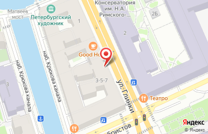 Магазин цветов и подарков Магнолия в Адмиралтейском районе на карте