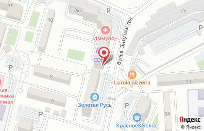 Курьерская компания Сдэк на бульваре Энтузиастов на карте