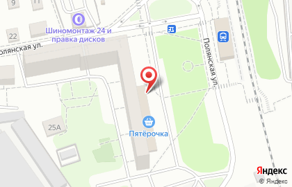 Аптечный пункт Сбер Еаптека на Полянской улице на карте