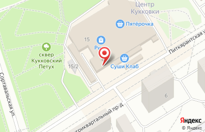 Магазин канцелярских и художественных товаров Папирус в Петрозаводске на карте