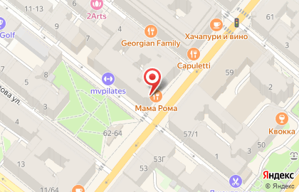 Ресторан Mama Roma в Петроградском районе на карте