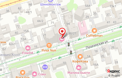 ЗАО КБ РУБЛЕВ на Пушкинской улице на карте