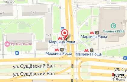 Станция Марьина роща на карте
