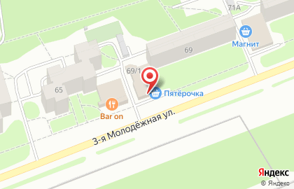 Гипермаркет Пятёрочка в Октябрьском районе на карте
