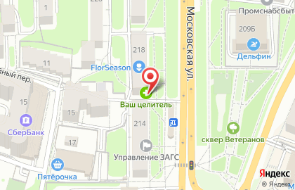Аптека Ваш Целитель на Московской улице на карте