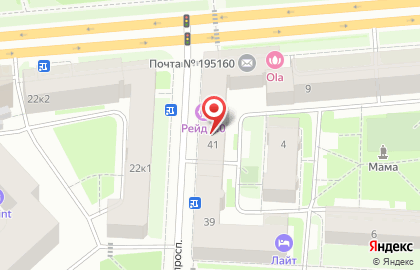 Пансионат для престарелых Бережные руки в Санкт-Петербурге на карте