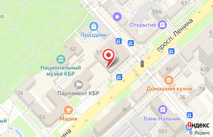 Коммунистическая партия РФ на проспекте Ленина на карте