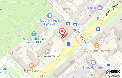 Компания по аренде жилья на проспекте Ленина на карте