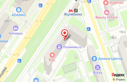 Салон эротического массажа Конфетки-Тут на метро Жулебино на карте